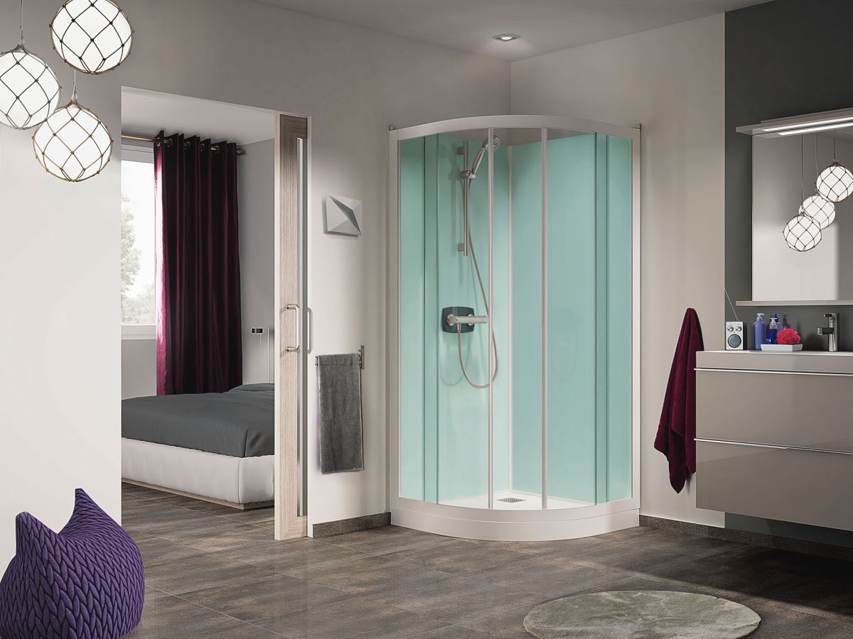CABINA DE DUCHA KINEPRIME GLASS ANGULARES - VISTA AMBIENTE