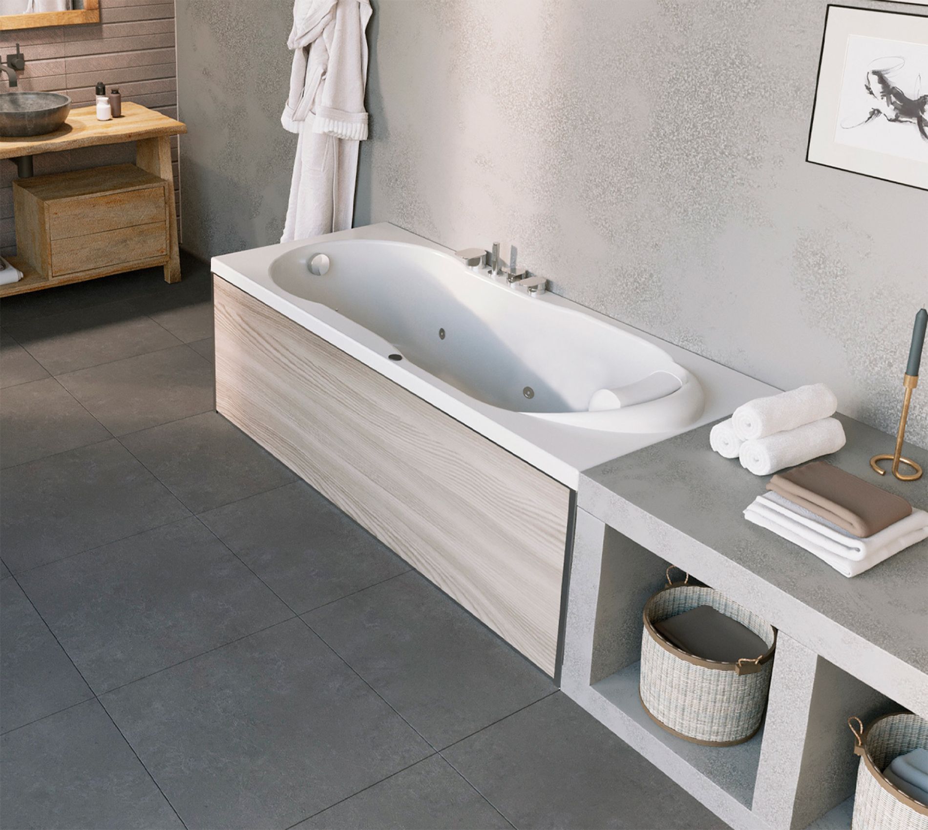 BAÑERA AQUALIA 180x80 - VISTA AMBIENTE