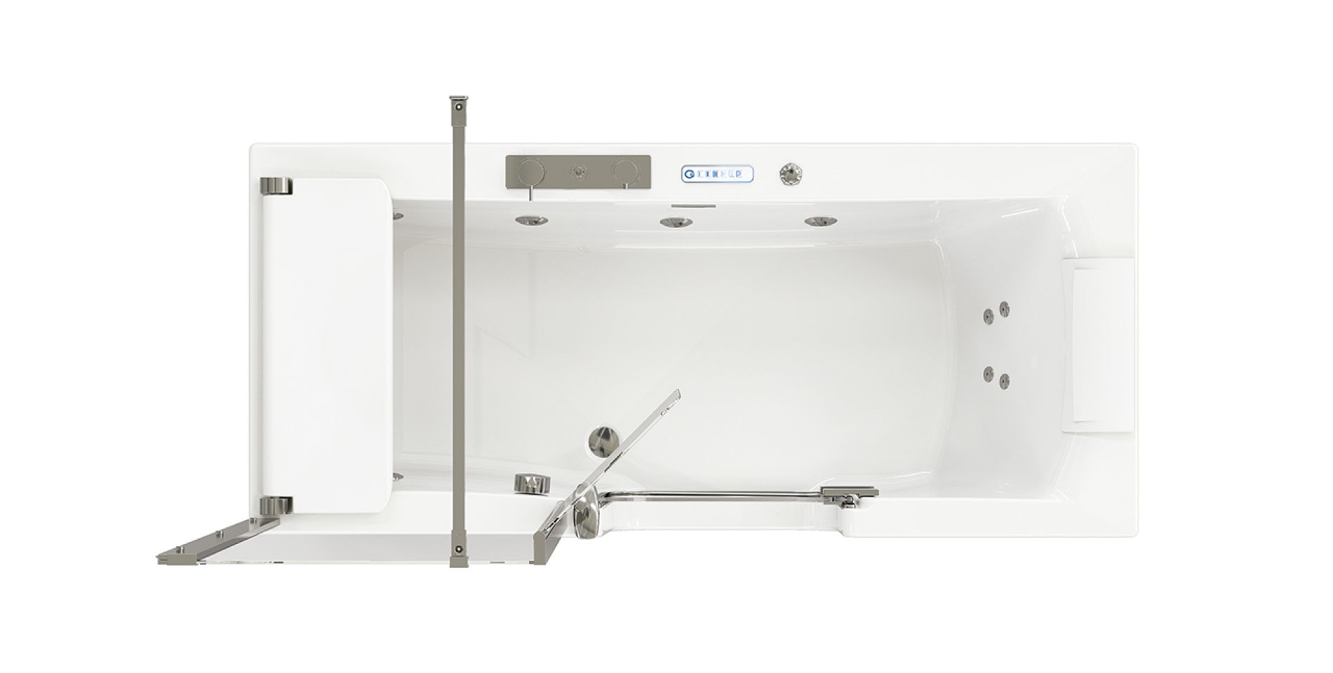  BAÑERA PUERTA DUO 180 - VISTA SUPERIOR
