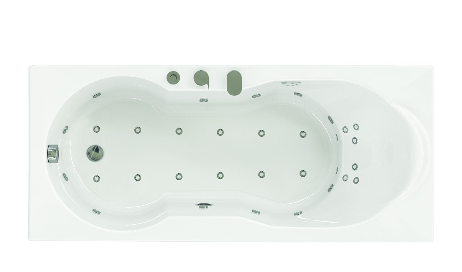 BAÑERA AQUALIA 180x80- VISTA SUPERIOR