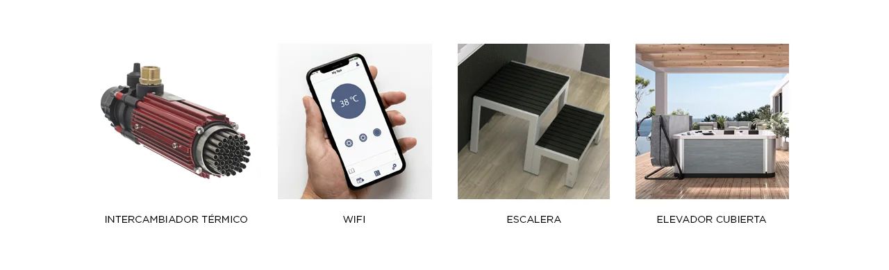 SPA MINIPISCINA CASPE KINEDO - OPCIONES