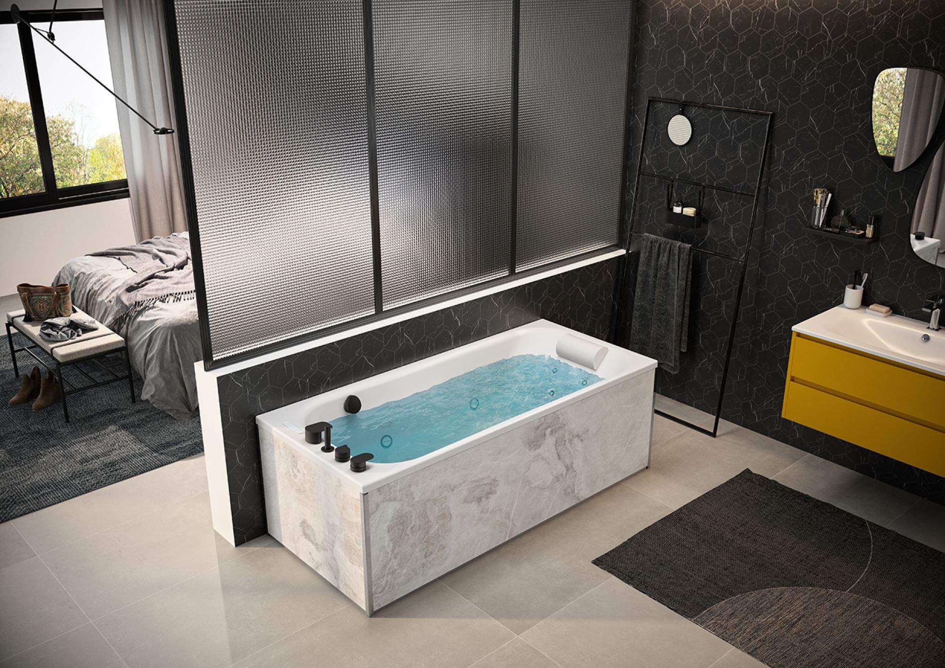 Bañera de hidromasaje rectangular ZUMBA